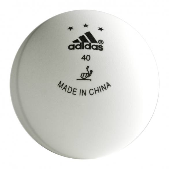 Adidas tafeltennisballen ITTF*** Competition (3 stuks, wit) 7050402